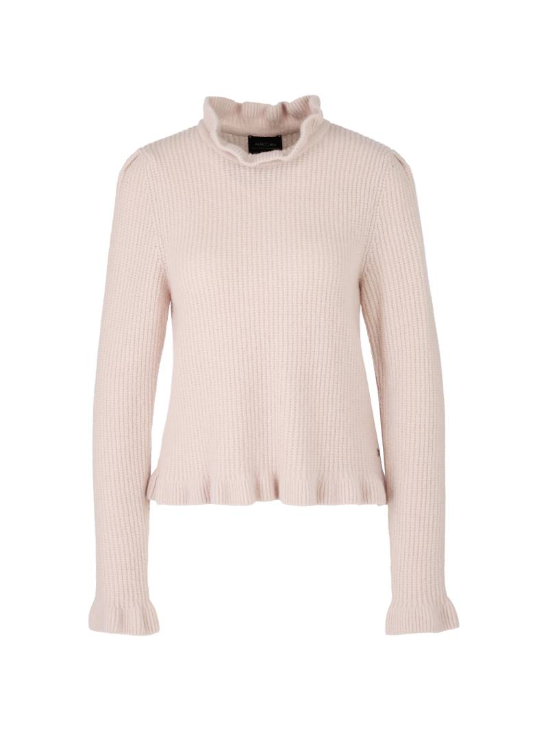 Marc Cain Collections - Pullover Knitted in Germany mit Rüschen light desert taupe - Gr. - 42 von Marc Cain Collections