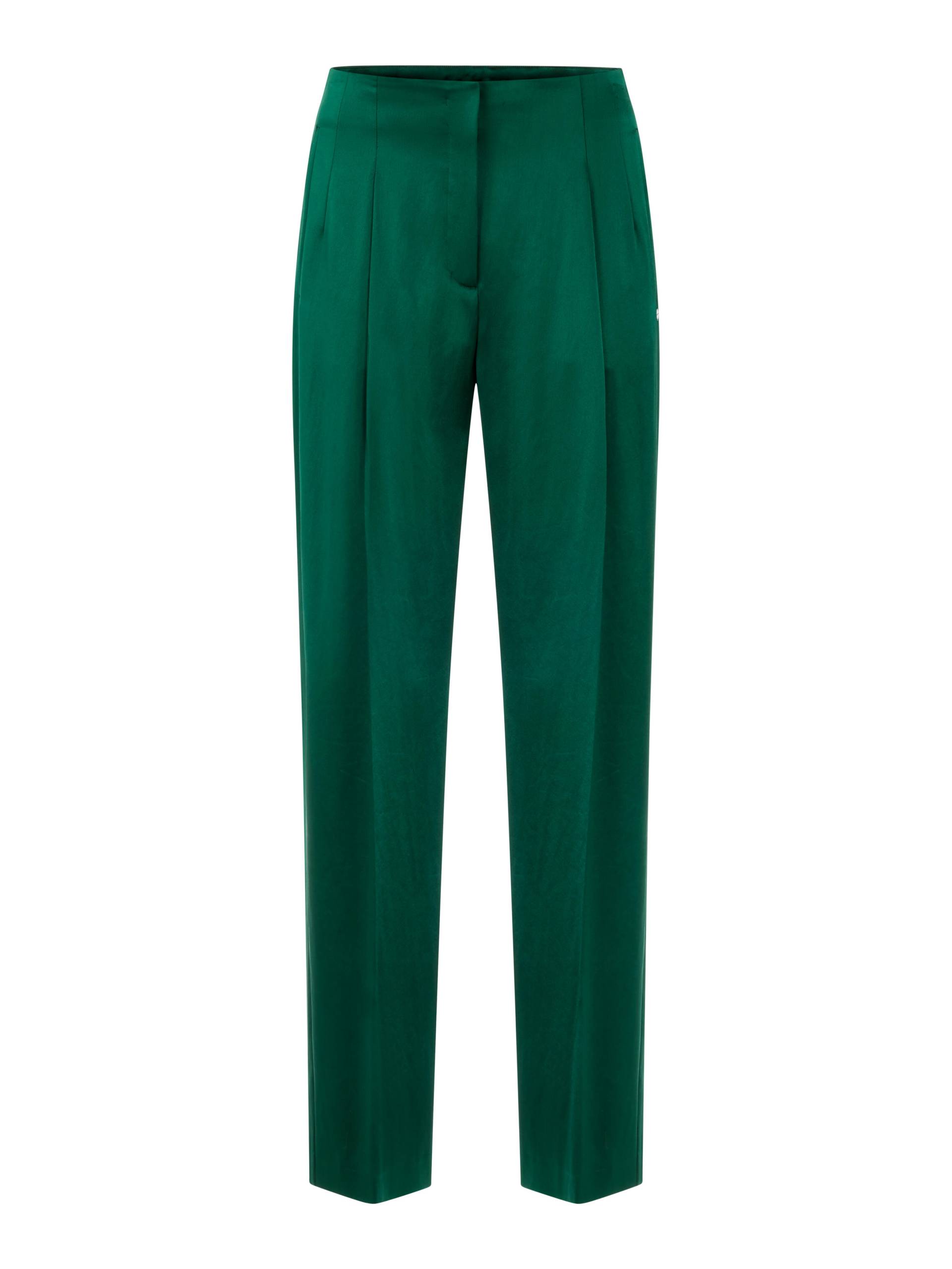 Marc Cain Collections - Satin-Hose WASCO mit weitem Bein dark jade green - Gr. - 38 von Marc Cain Collections