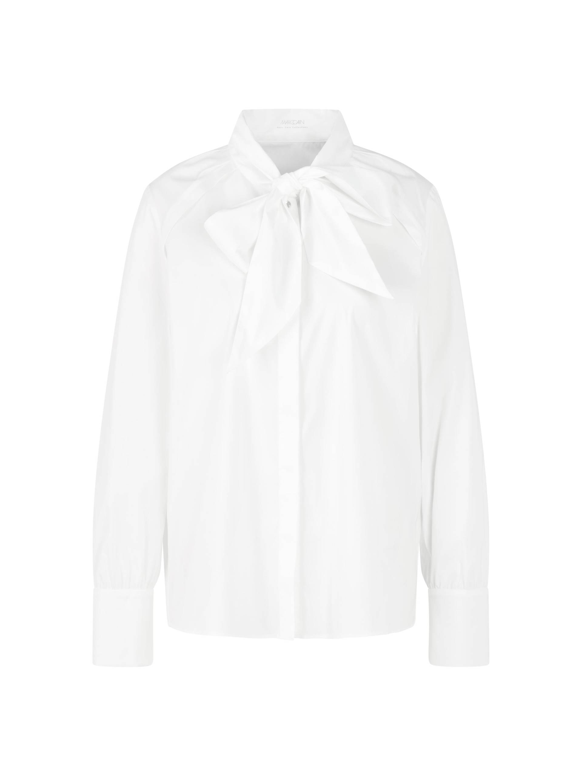 Marc Cain Collections - Schluppen-Bluse aus Baumwollstretch white - Gr. - 36 von Marc Cain Collections