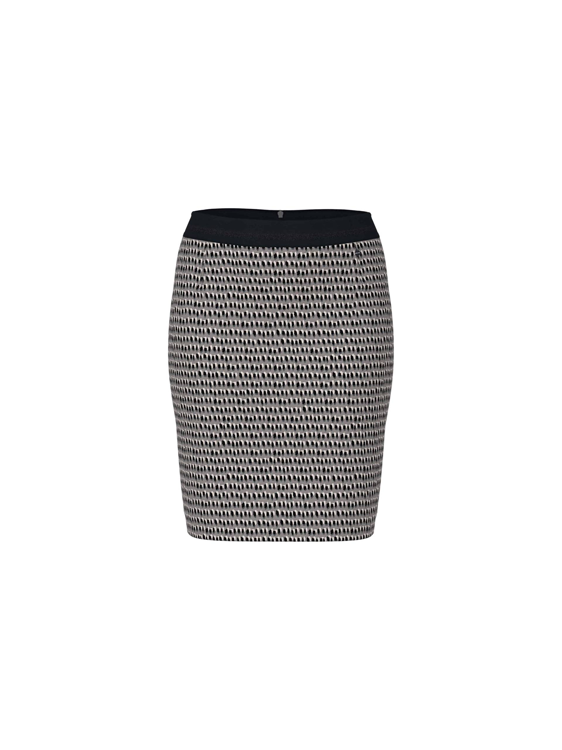 Marc Cain Collections - Scuba-Rock mit Sprinkles-Print soft charcoal - Gr. - 42 von Marc Cain Collections