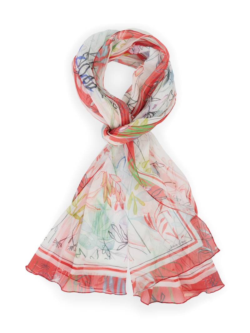 Marc Cain Collections - Seidenschal mit artsy Blatt-Motiv - Gr. - OS von Marc Cain Collections