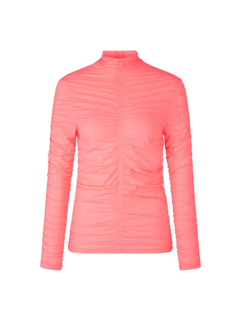 Marc Cain Collections - Shirt mit Raffung peach pink neon - Gr. - 42 von Marc Cain Collections