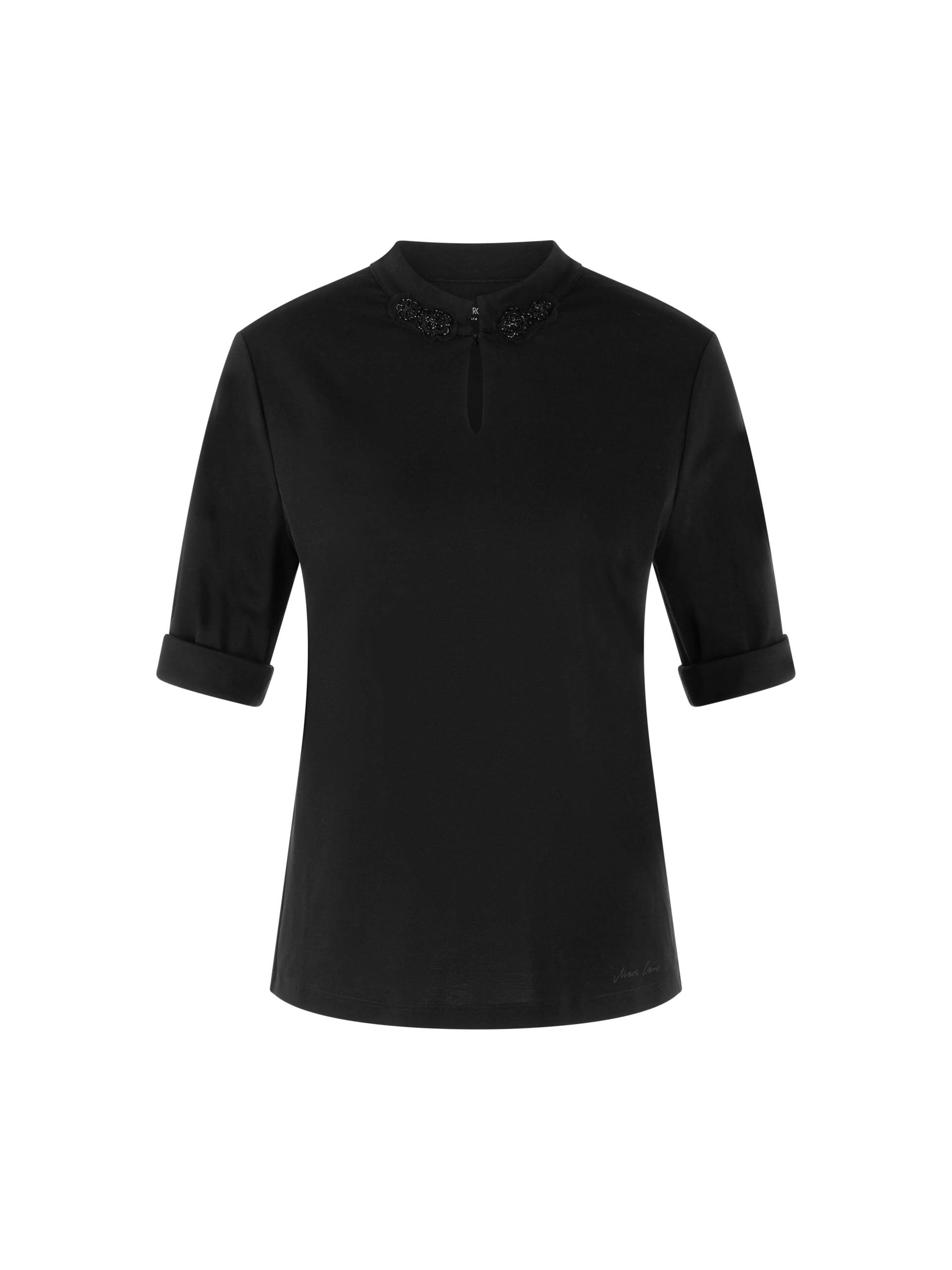Marc Cain Collections - Shirt mit funkelnden Blüten black - Gr. - 38 von Marc Cain Collections