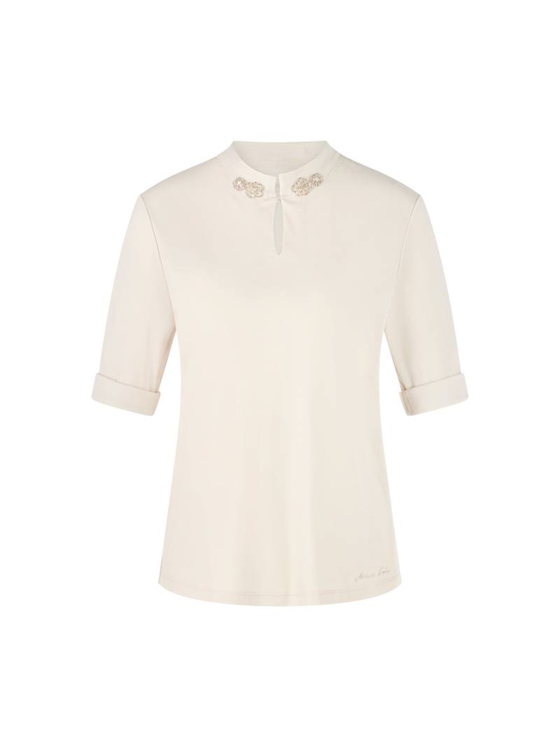 Marc Cain Collections - Shirt mit funkelnden Blüten smoke - Gr. - 40 von Marc Cain Collections