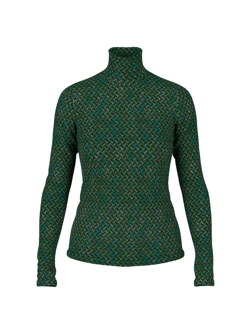 Marc Cain Collections - Stretch-Shirt mit Fischgratmuster dark jade green - Gr. - 34 von Marc Cain Collections