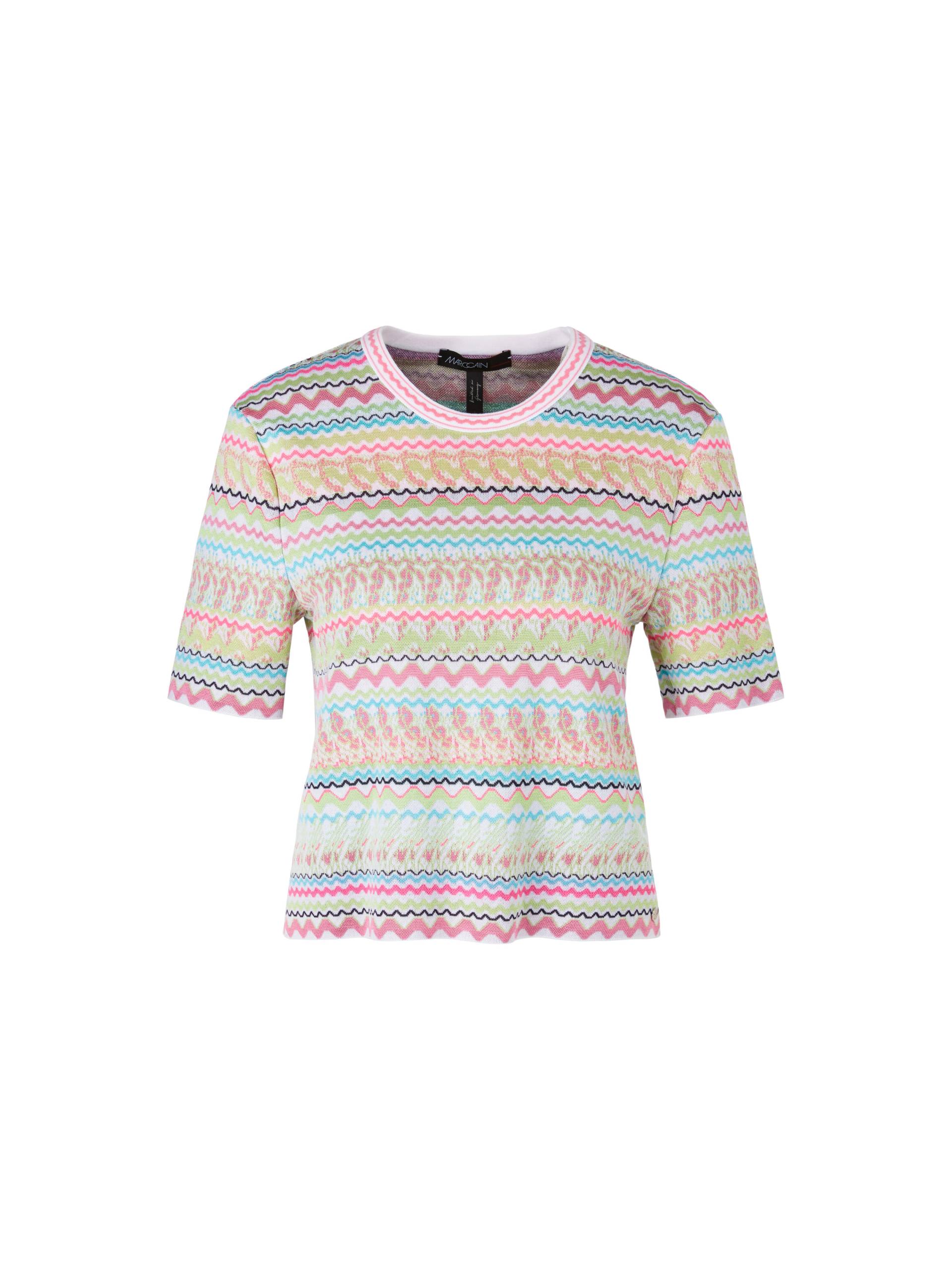 Marc Cain Collections - Sweater mit Kurzarm – Knitted in Germany light apple green - Gr. - 38 von Marc Cain Collections