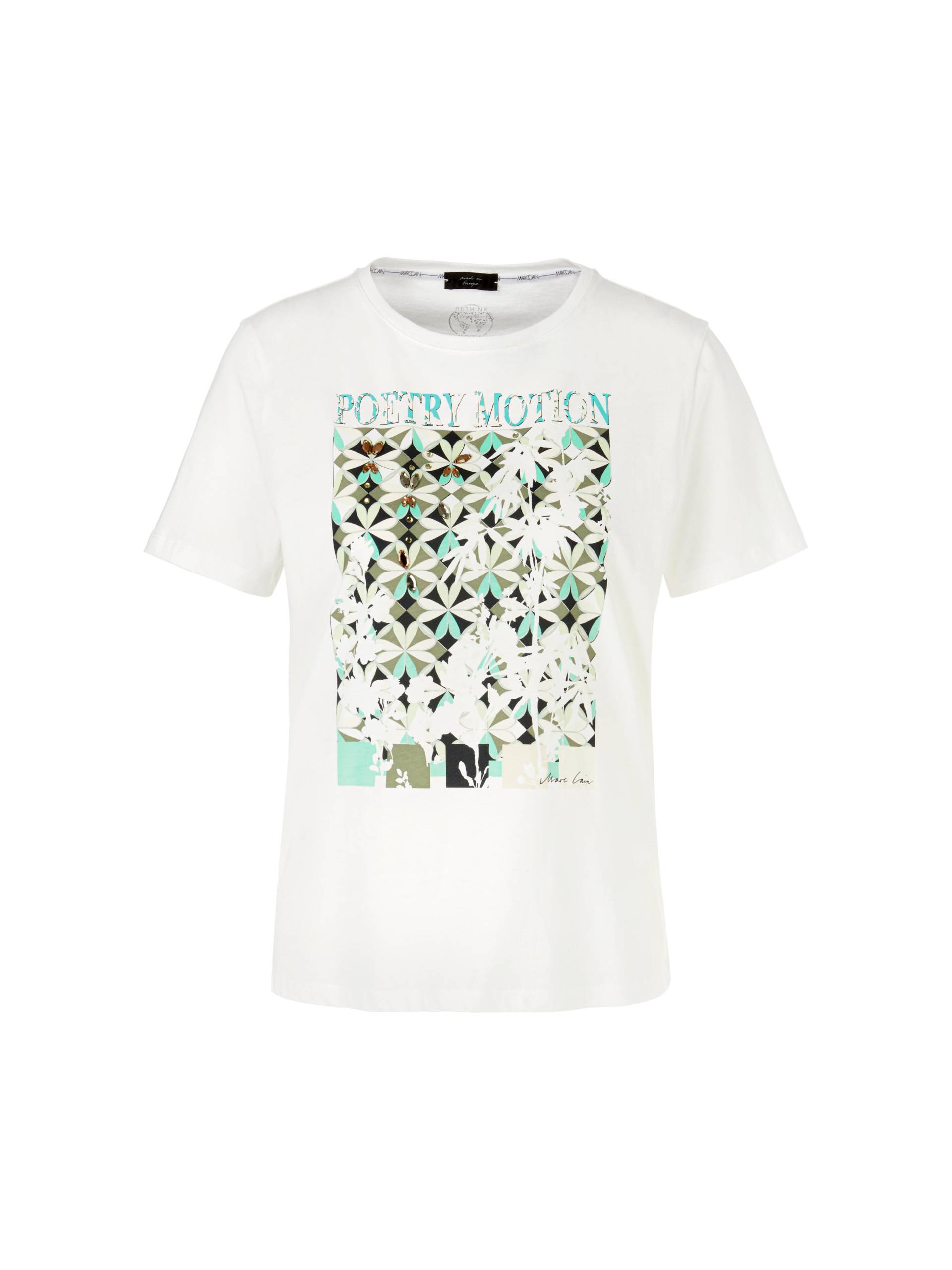 Marc Cain Collections - T-Shirt Rethink Together - mit Strass off-white - Gr. - 40 von Marc Cain Collections