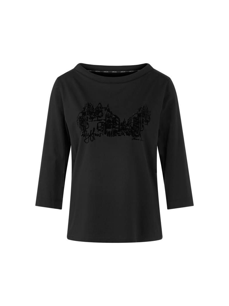 Marc Cain Collections - T-Shirt aus Biobaumwolle black - Gr. - 40 von Marc Cain Collections