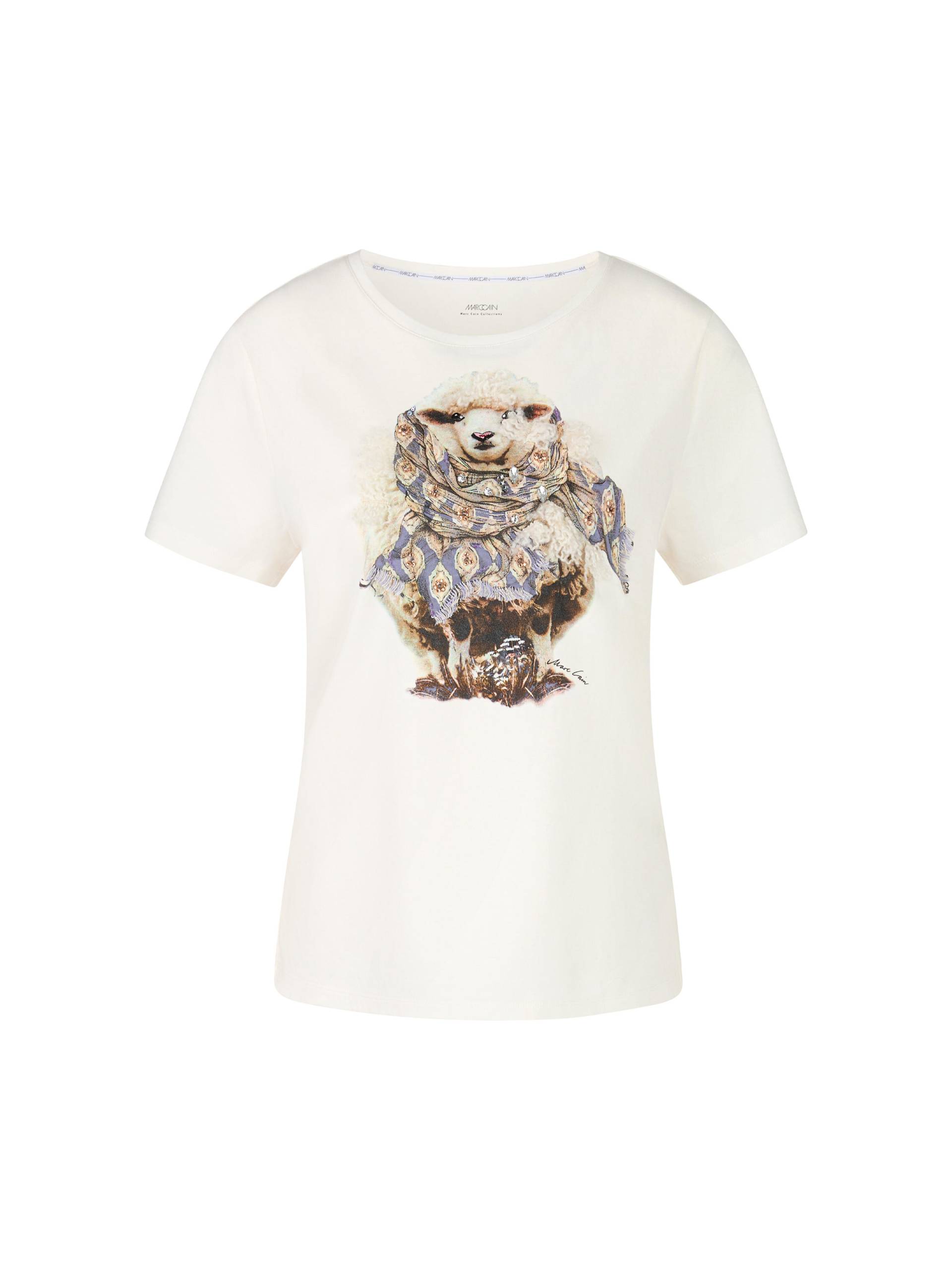 Marc Cain Collections - T-Shirt mit 3D-Applikation off-white - Gr. - 36 von Marc Cain Collections
