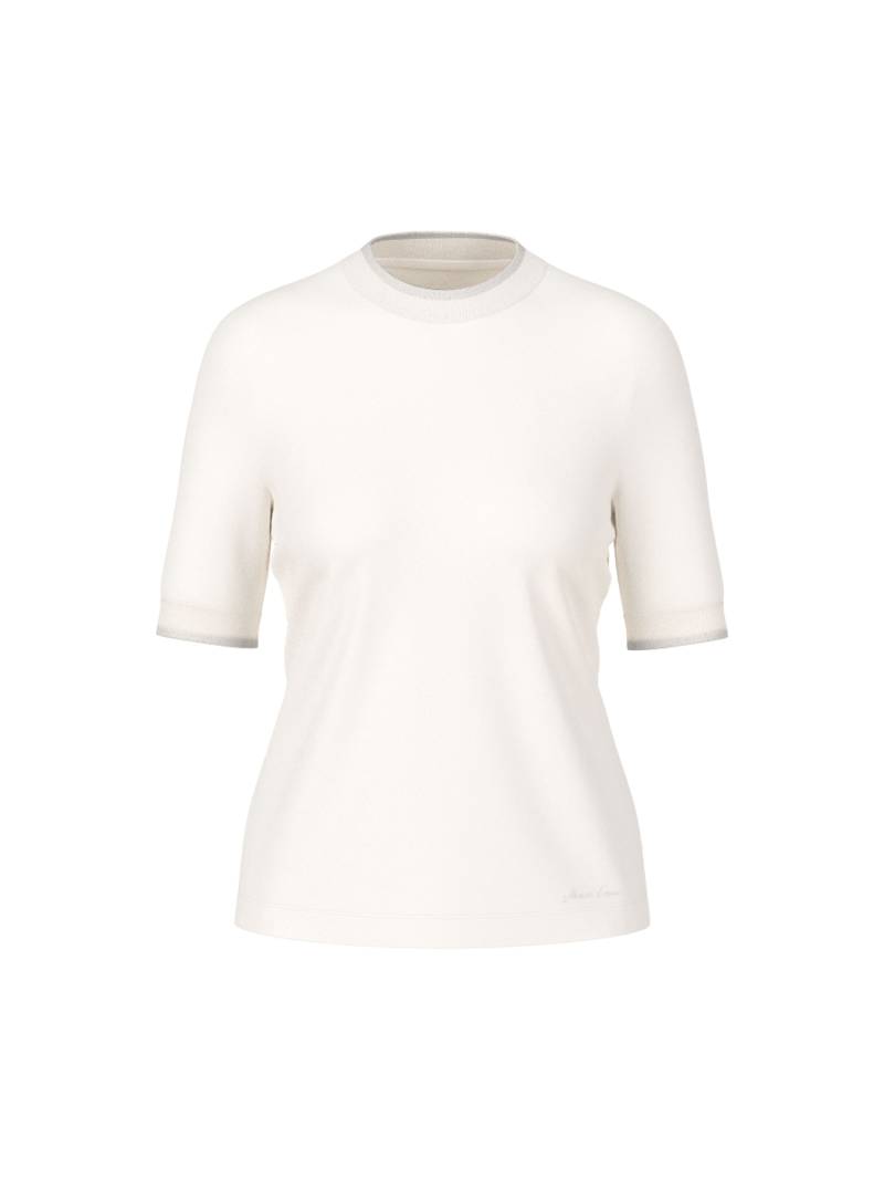 Marc Cain Collections - T-Shirt mit Lurex-Details off-white - Gr. - 40 von Marc Cain Collections
