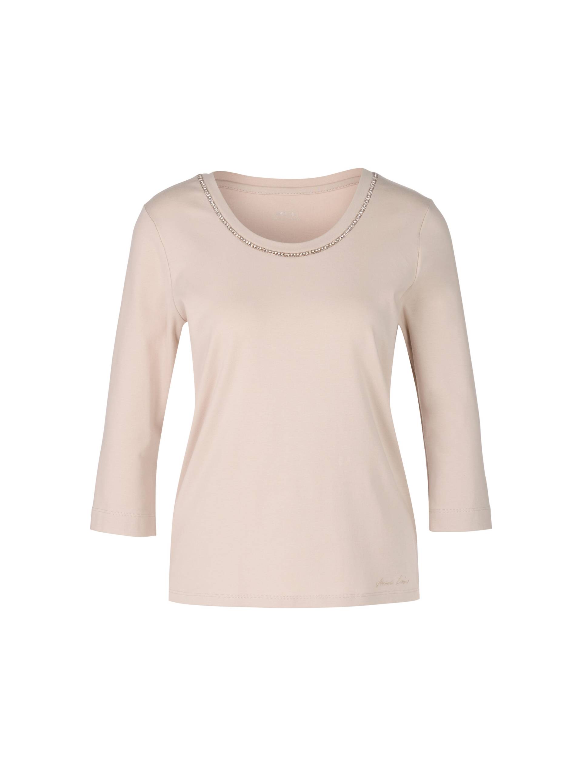 Marc Cain Collections - T-Shirt mit Perlenbesatz deep pearl - Gr. - 36 von Marc Cain Collections