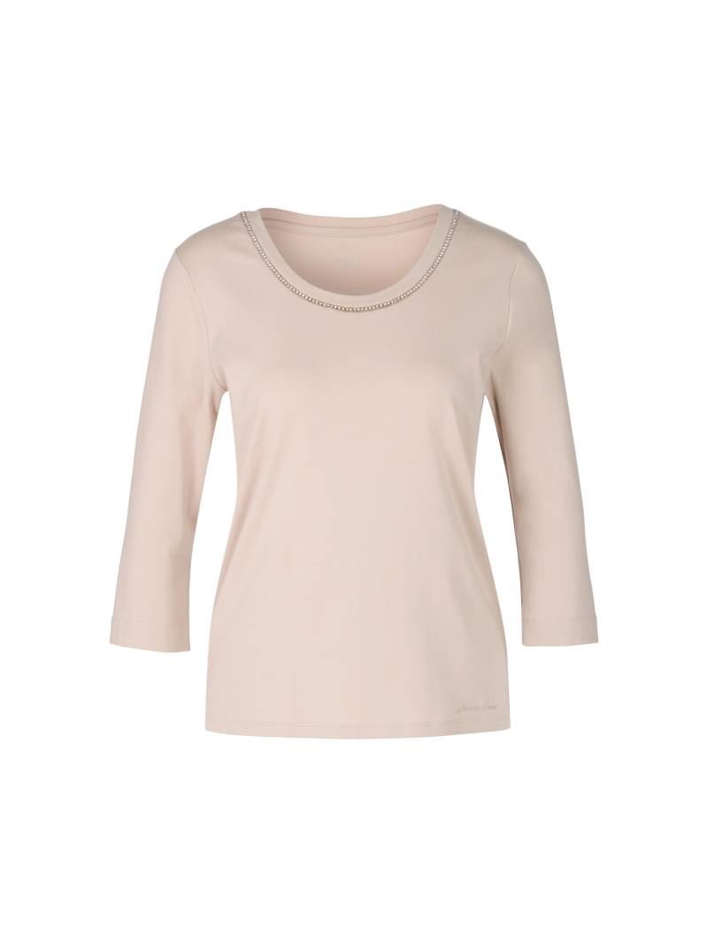 Marc Cain Collections - T-Shirt mit Perlenbesatz deep pearl - Gr. - 40 von Marc Cain Collections