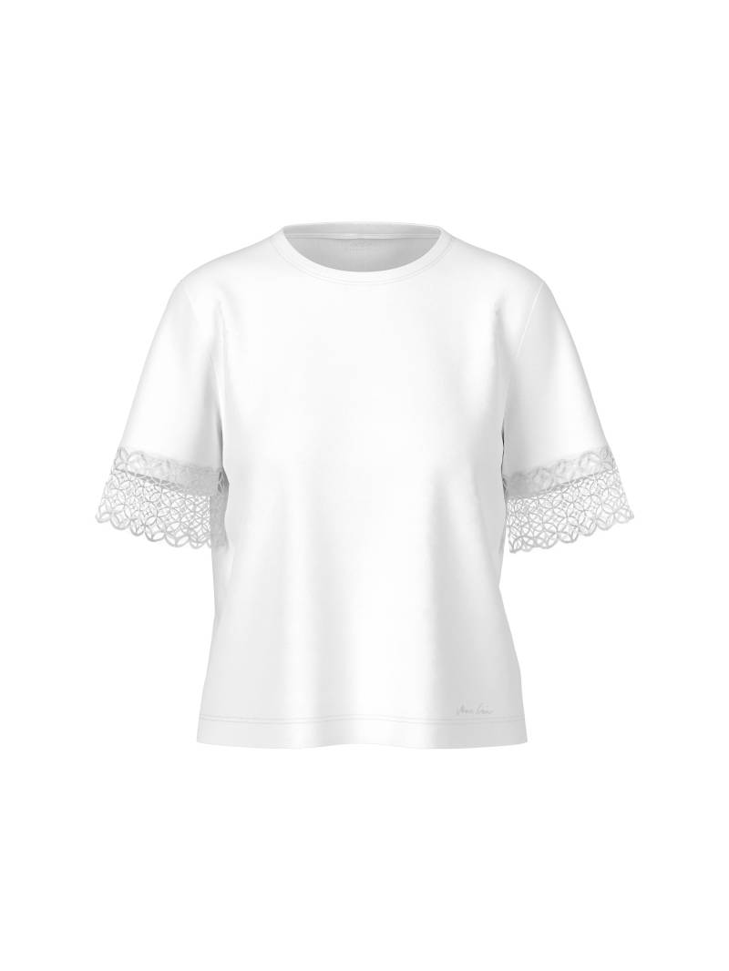 Marc Cain Collections - T-Shirt mit Spitzenbordüre white - Gr. - 40 von Marc Cain Collections
