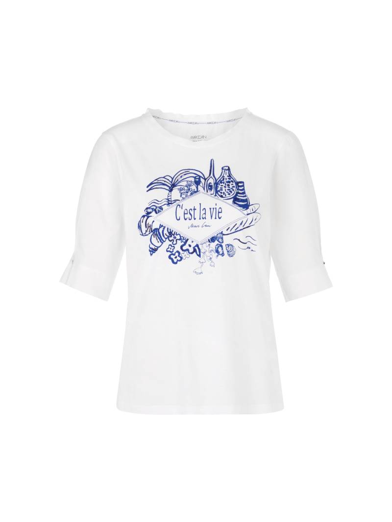Marc Cain Collections - T-Shirt mit platziertem Print white - Gr. - 42 von Marc Cain Collections