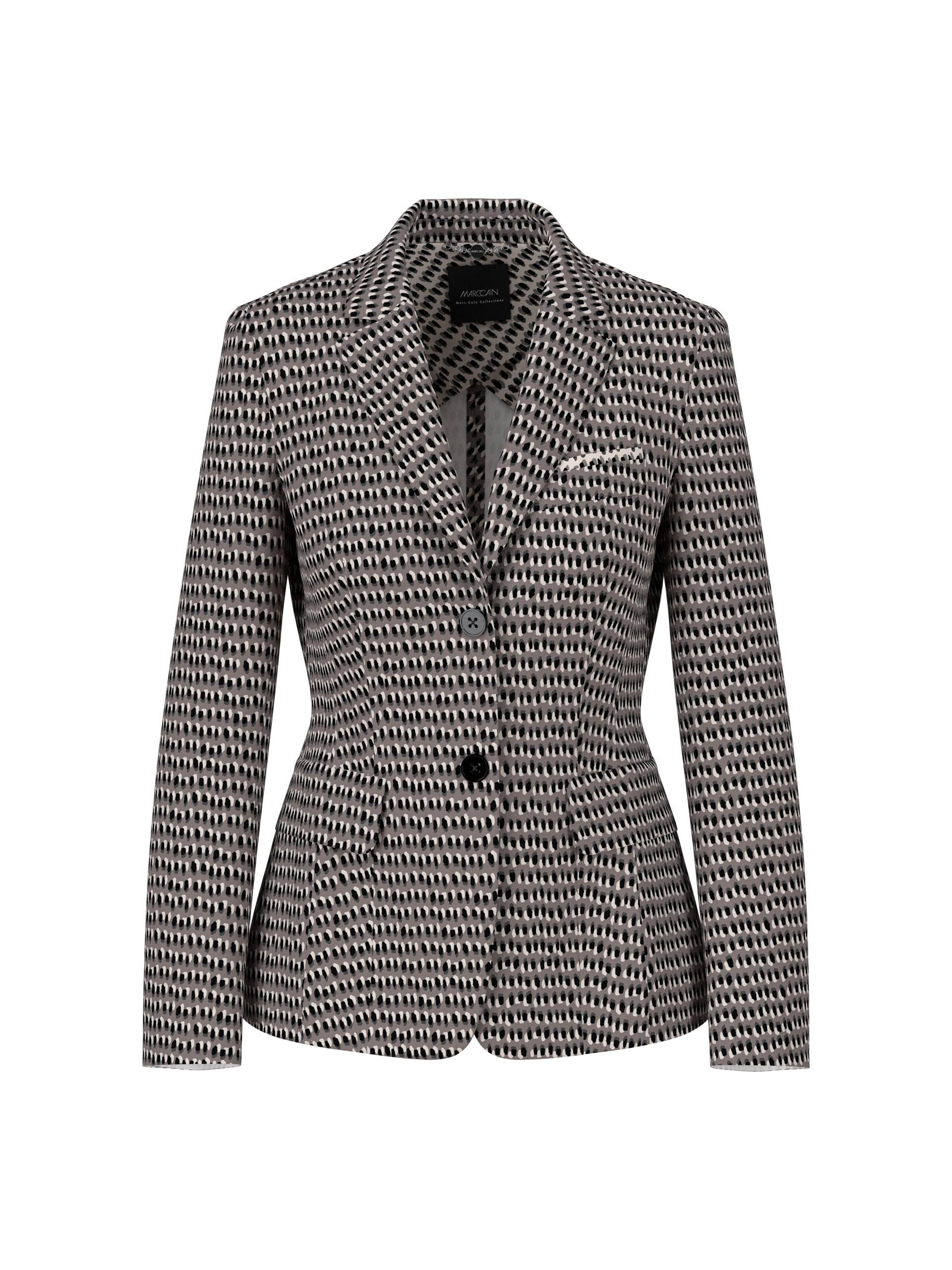 Marc Cain Collections - Taillierter Blazer aus Scubajersey soft charcoal - Gr. - 42 von Marc Cain Collections