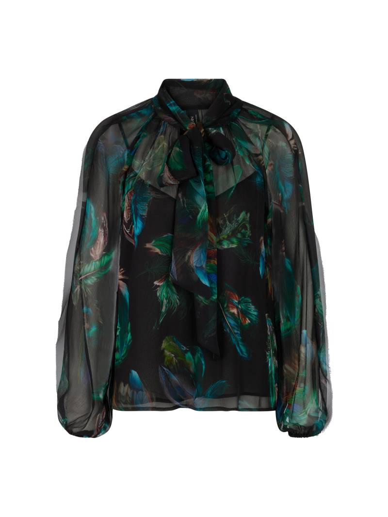 Marc Cain Collections - Transparente Bluse aus Viskose dark jade green - Gr. - 38 von Marc Cain Collections