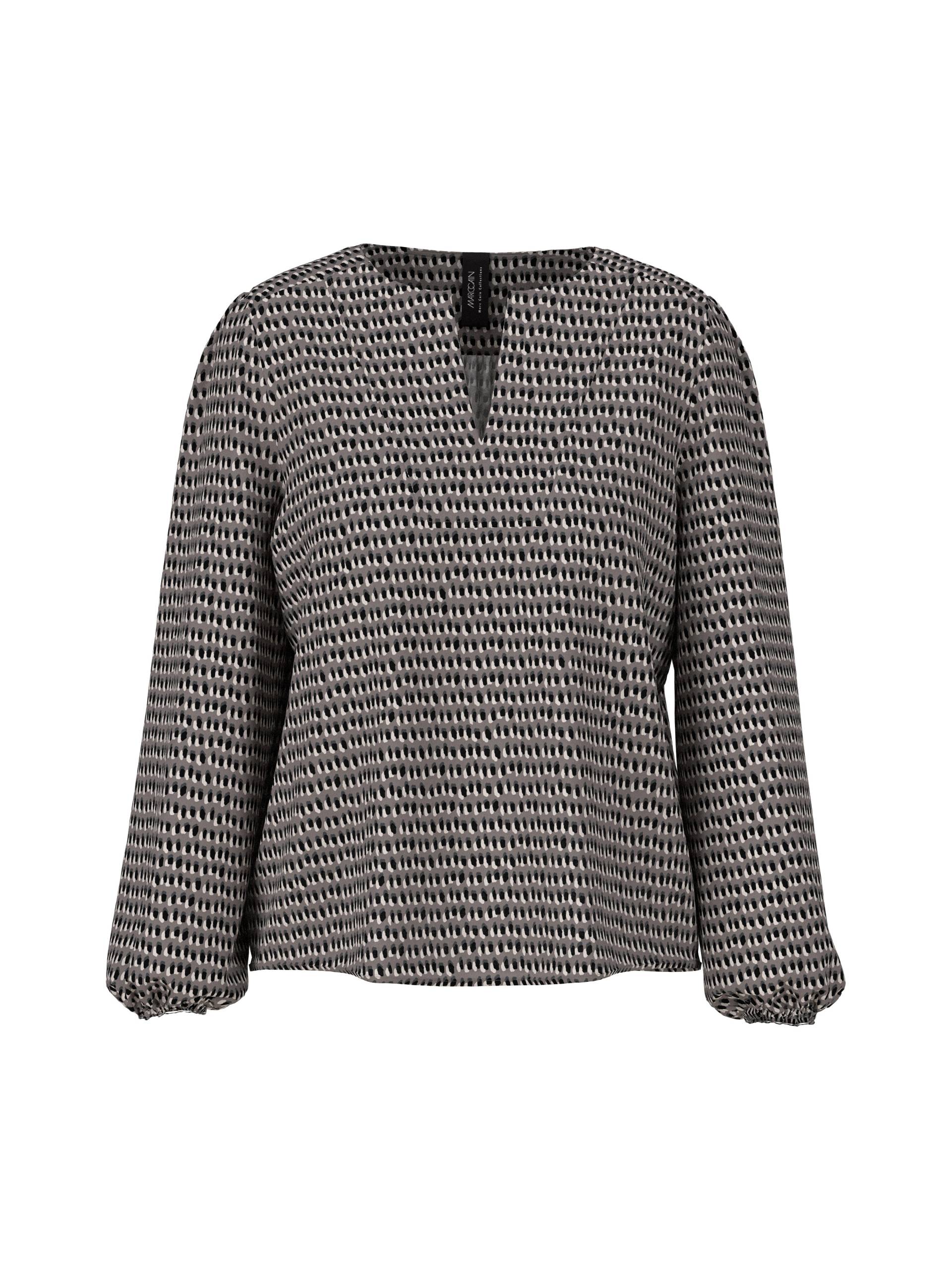 Marc Cain Collections - Viskosebluse mit Sprinkles-Print soft charcoal - Gr. - 38 von Marc Cain Collections