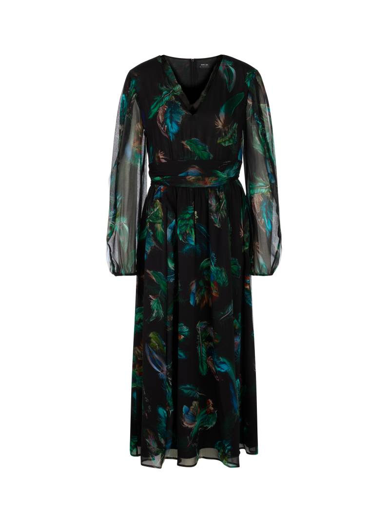 Marc Cain Collections - Viskosekleid mit Federnprint dark jade green - Gr. - 38 von Marc Cain Collections