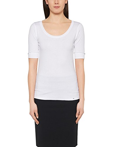 Marc Cain Essentials Damen T-Shirt +E4869J14, Weiß (White 100), 34 (1) von Marc Cain Essentials