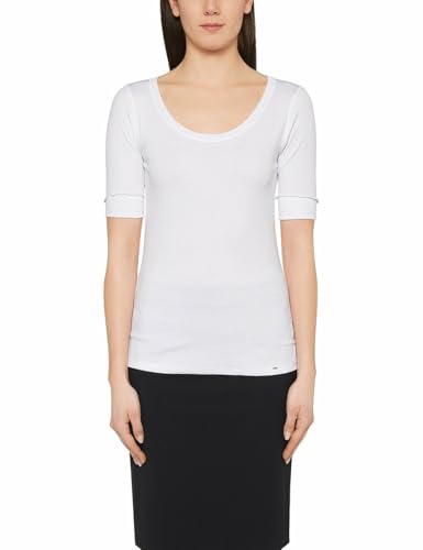 Marc Cain Essentials Damen T-Shirt +E4869J14, Weiß (White 100), 36 (2) von Marc Cain