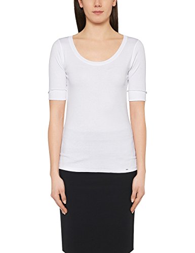 Marc Cain Essentials Damen T-Shirt +E4869J14, Weiß (White 100), 40 (4) von Marc Cain Essentials