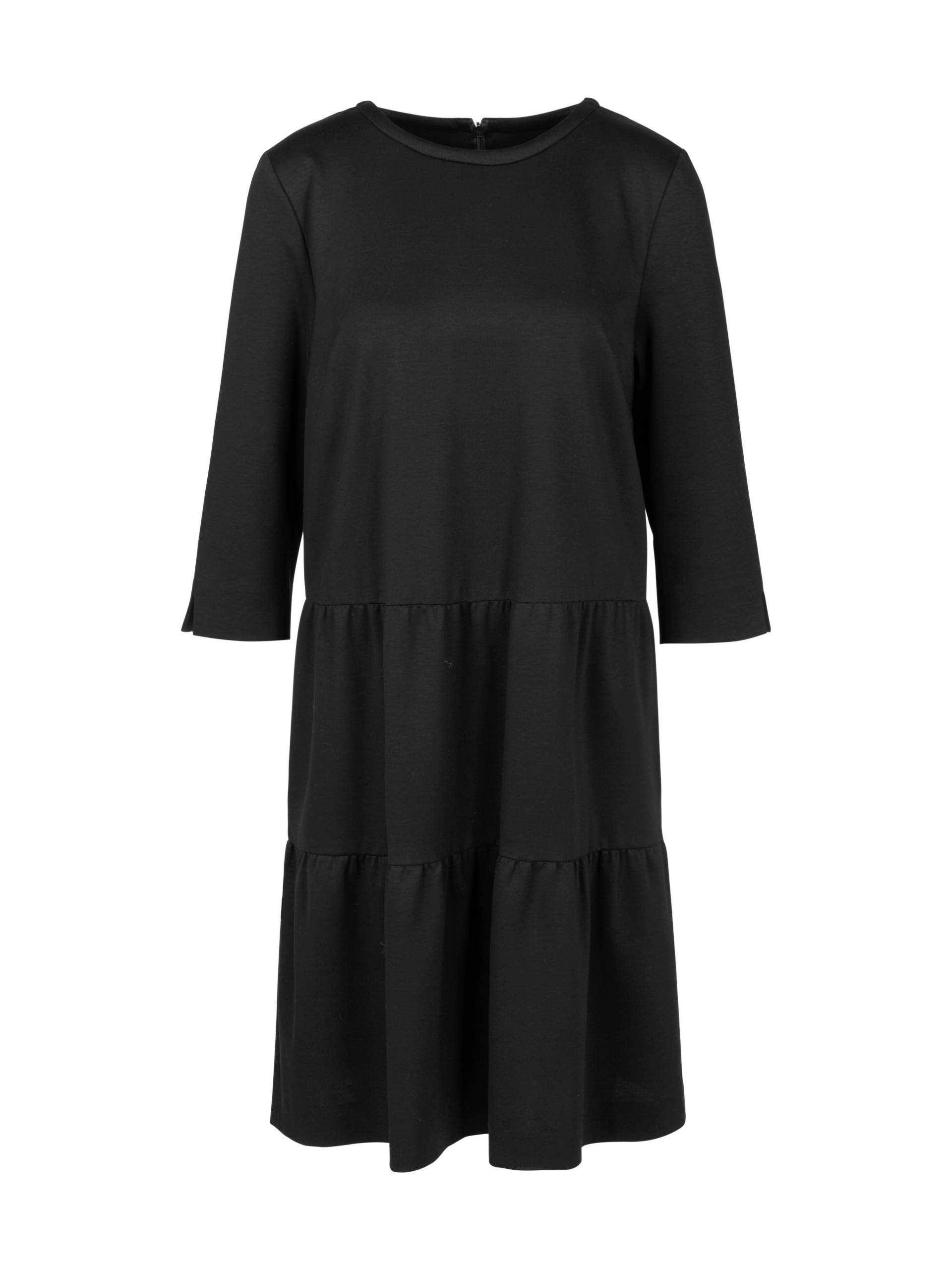Marc Cain Essentials - Jerseykleid mit Stufenvolants black - Gr. - 40 von Marc Cain Essentials