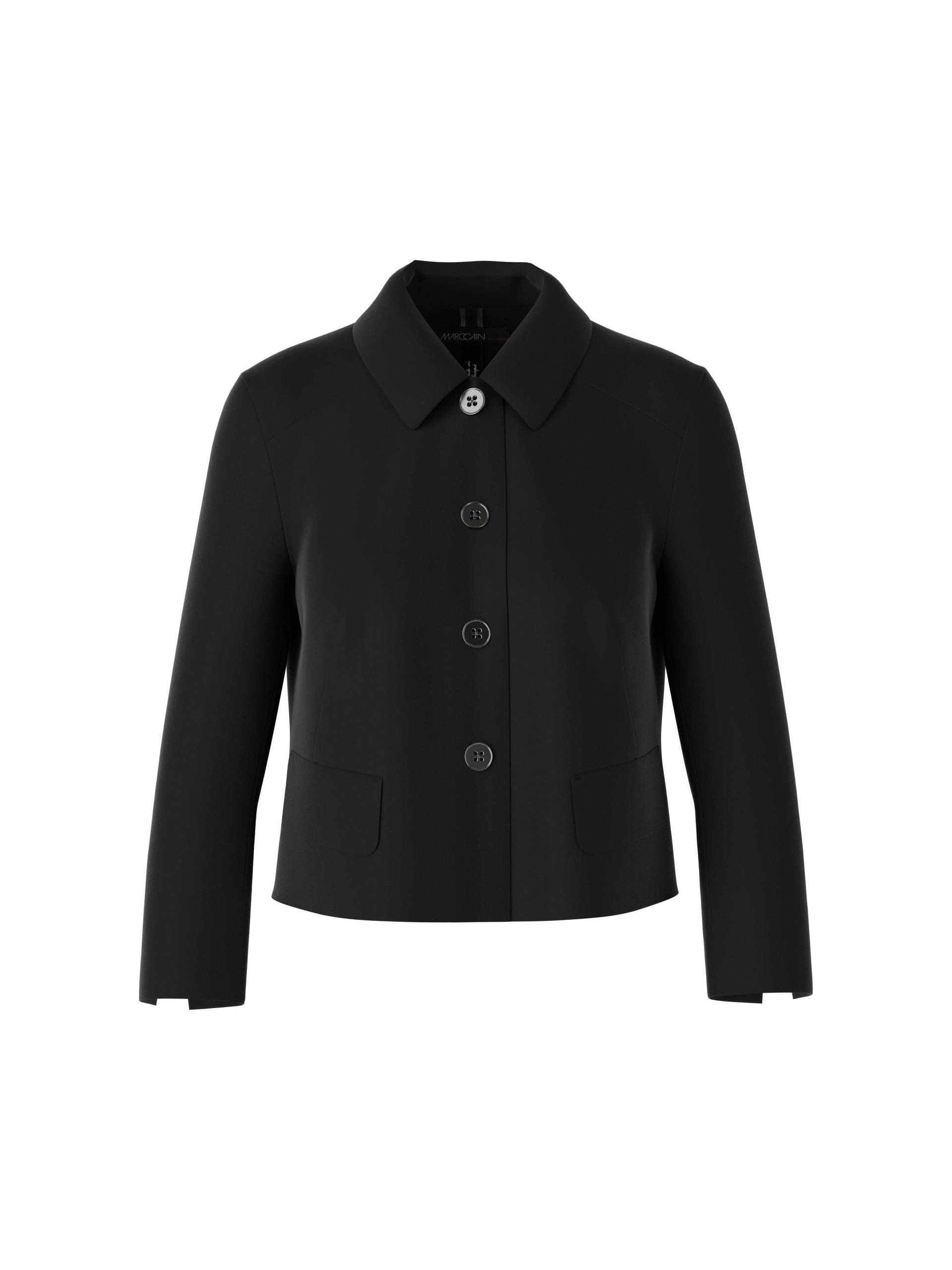 Marc Cain Essentials - Kurze Jacke mit Kentkragen black - Gr. - 40 von Marc Cain Essentials