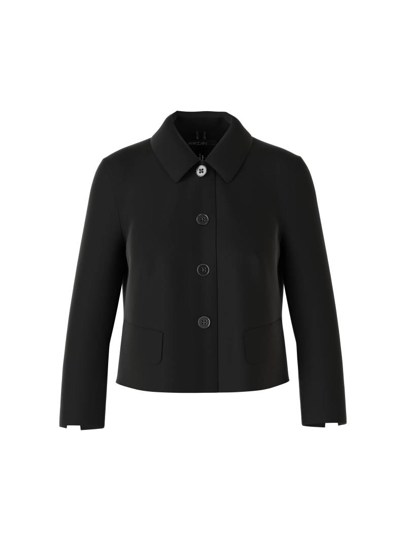 Marc Cain Essentials - Kurze Jacke mit Kentkragen black - Gr. - 46 von Marc Cain Essentials