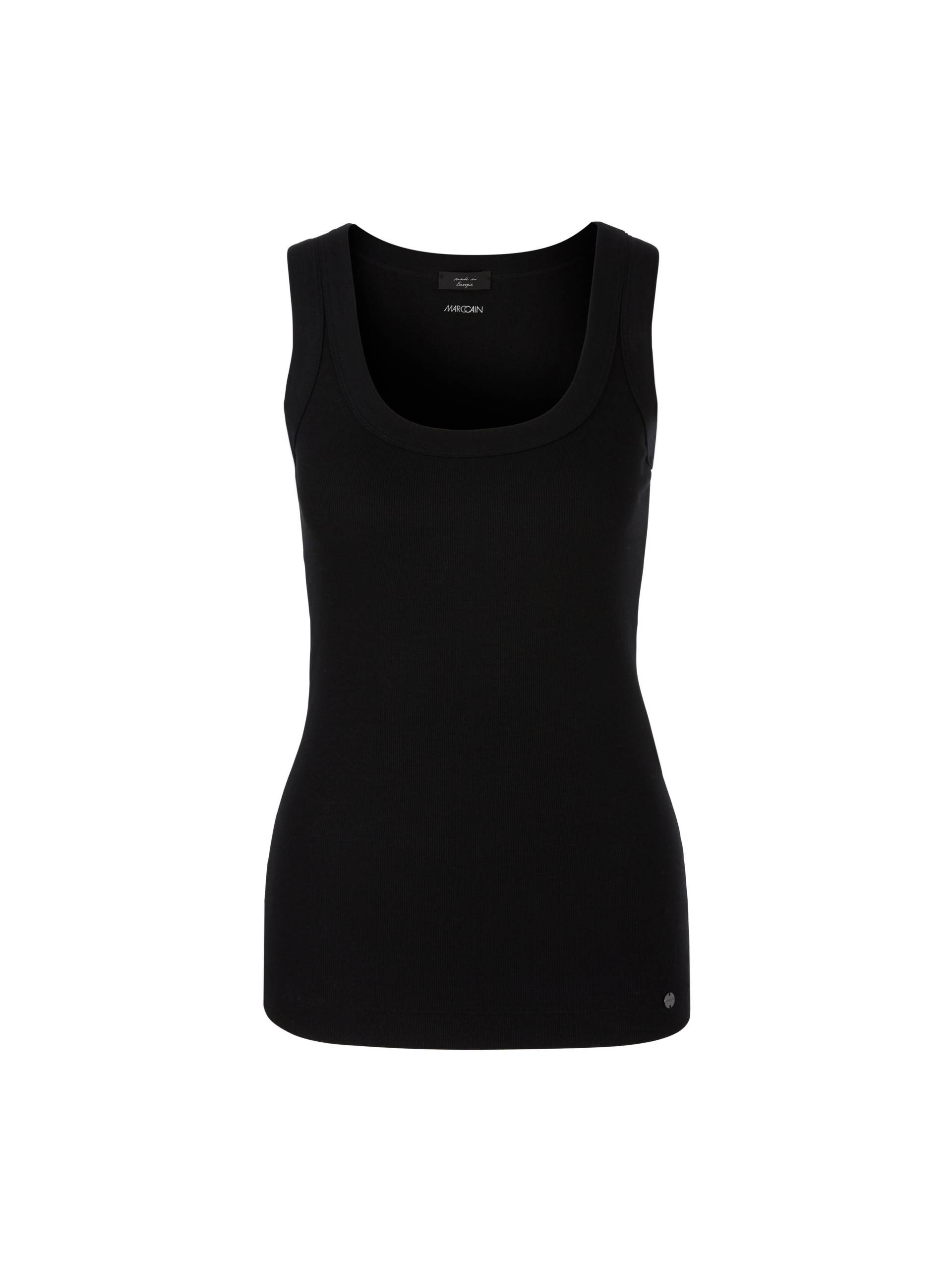 Marc Cain Essentials - Tanktop aus Feinripp black - Gr. - 42 von Marc Cain Essentials