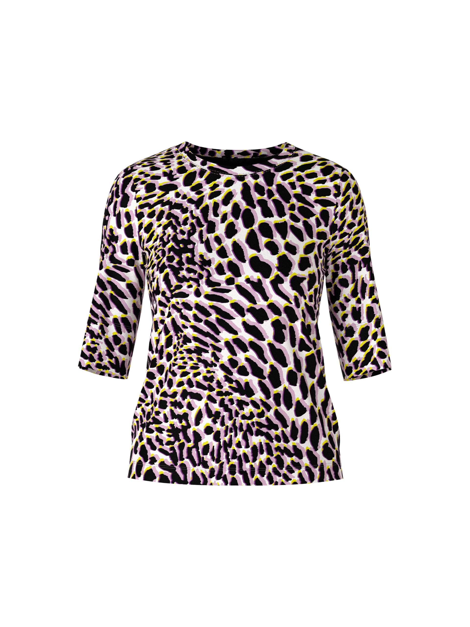 Marc Cain Sports - Baumwoll-T-Shirt mit Leopardenmotiv bright pink lavender - Gr. - 38 von Marc Cain Sports