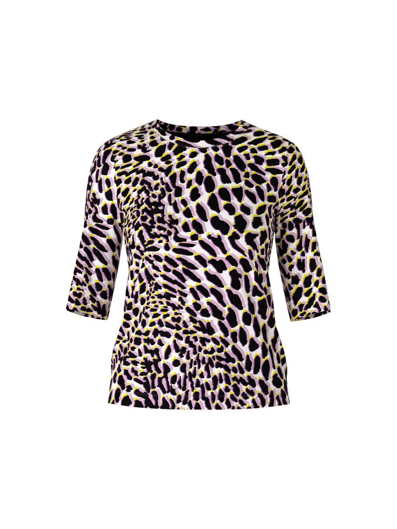 Marc Cain Sports - Baumwoll-T-Shirt mit Leopardenmotiv bright pink lavender - Gr. - 38 von Marc Cain Sports