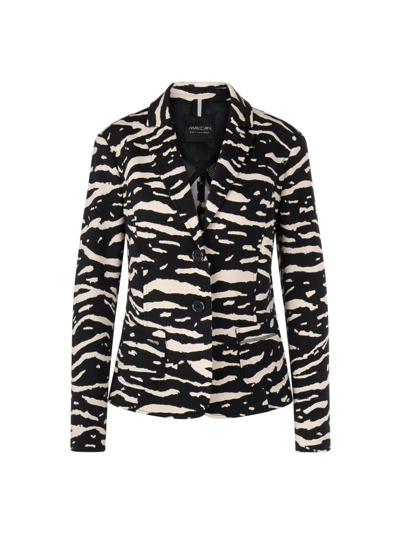 Marc Cain Sports - Blazer mit Animal Print black - Gr. - 34 von Marc Cain Sports
