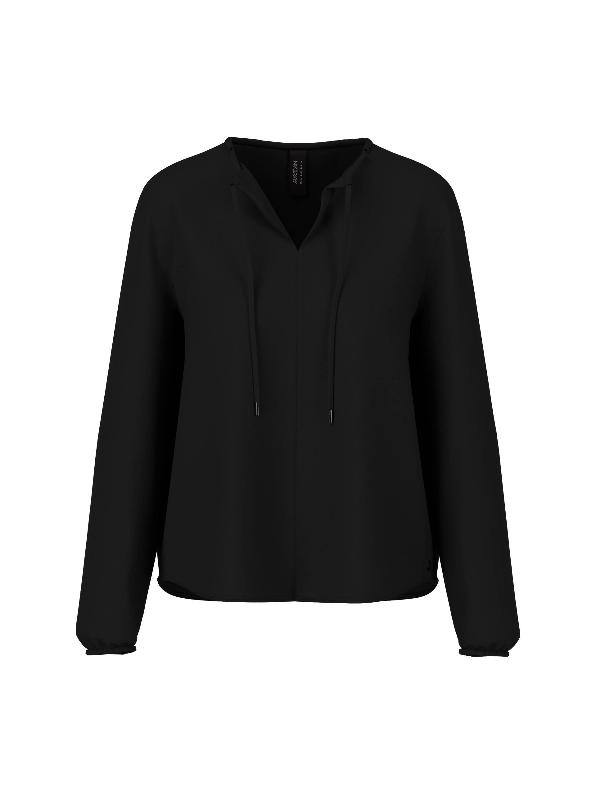 Marc Cain Sports - Fließende Schlupfbluse mit Schleifenband black - Gr. - 38 von Marc Cain Sports