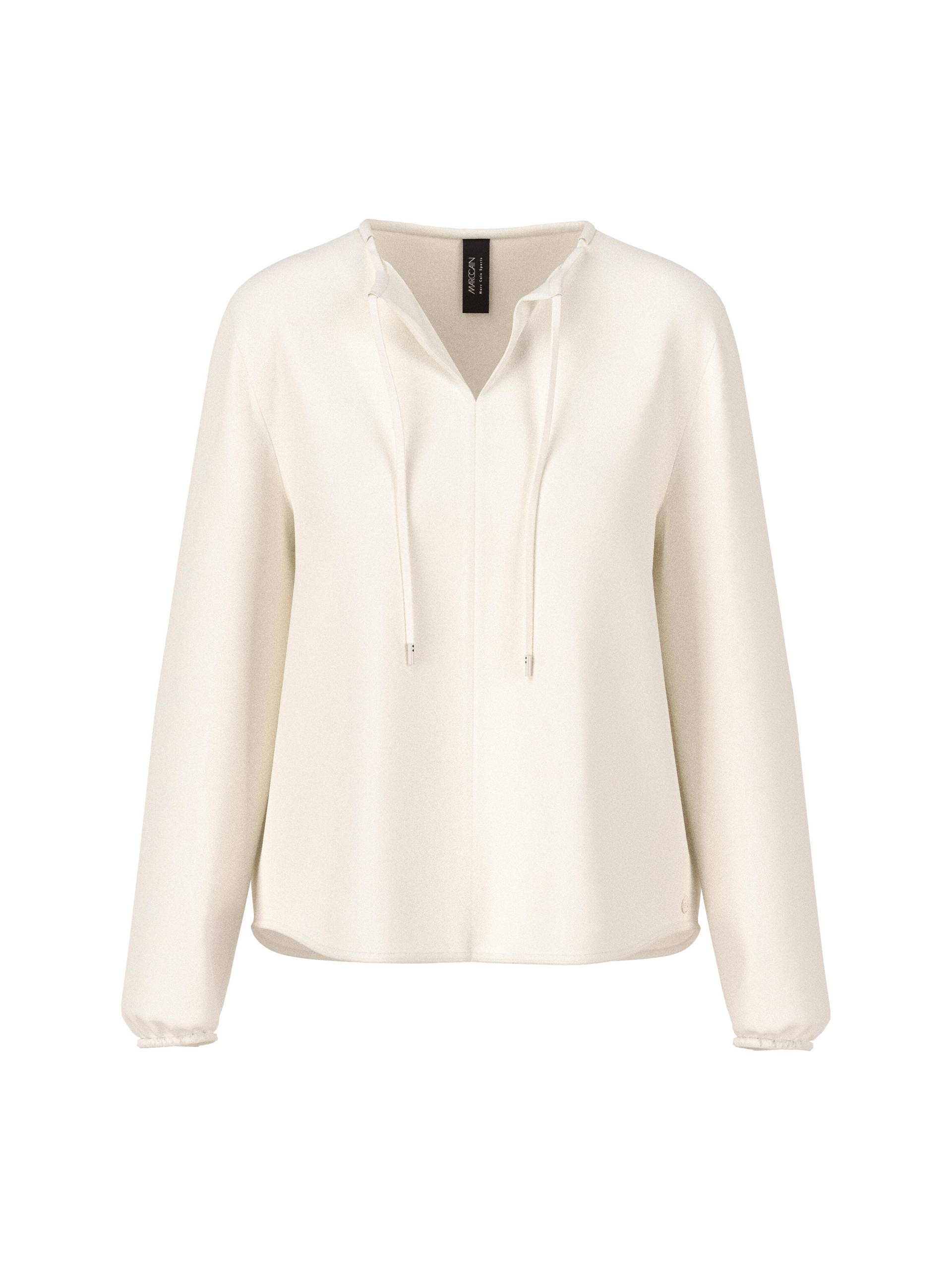 Marc Cain Sports - Fließende Schlupfbluse mit Schleifenband bright ecru - Gr. - 38 von Marc Cain Sports