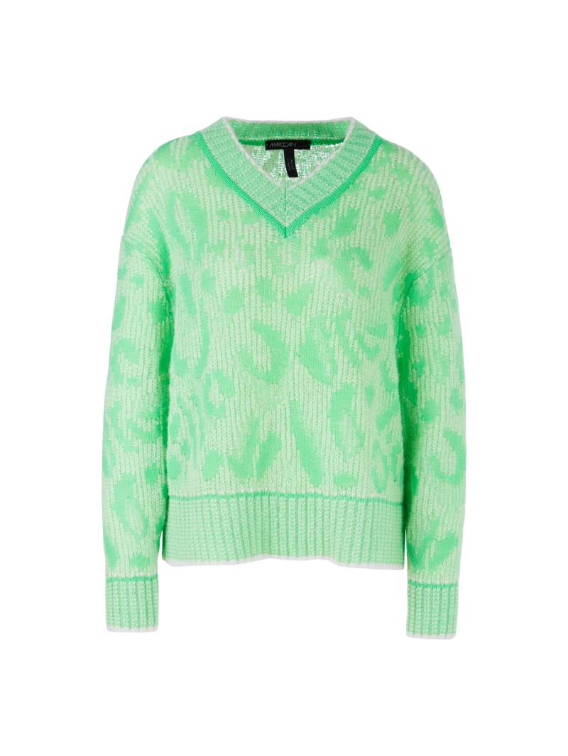 Marc Cain Sports - Gemusterter Sweater – Knitted in Germany new neon green - Gr. - 38 von Marc Cain Sports