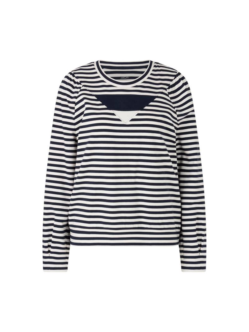 Marc Cain Sports - Geringeltes Sweatshirt navy - Gr. - 40 von Marc Cain Sports