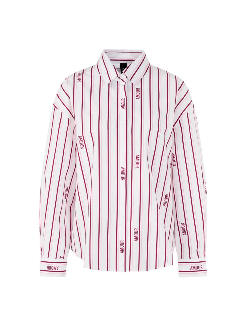 Marc Cain Sports - Gestreifte Bluse Rethink Together rhododendron - Gr. - 40 von Marc Cain Sports