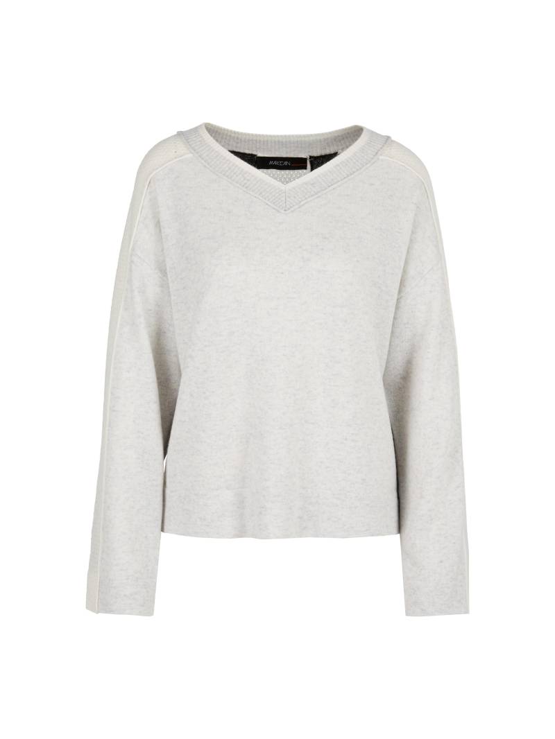 Marc Cain Sports - Gestrickter Sweater in Wolle/Kaschmir silver grey - Gr. - 38 von Marc Cain Sports