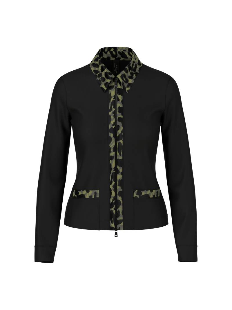 Marc Cain Sports - Jersey-Jacke mit Cube-Print-Details black - Gr. - 42 von Marc Cain Sports