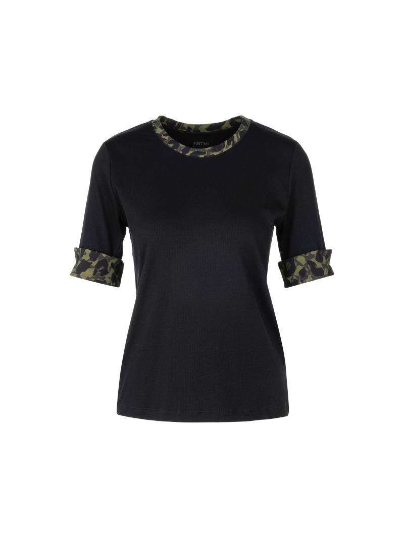 Marc Cain Sports - Jersey-Shirt mit Print-Details black - Gr. - 42 von Marc Cain Sports
