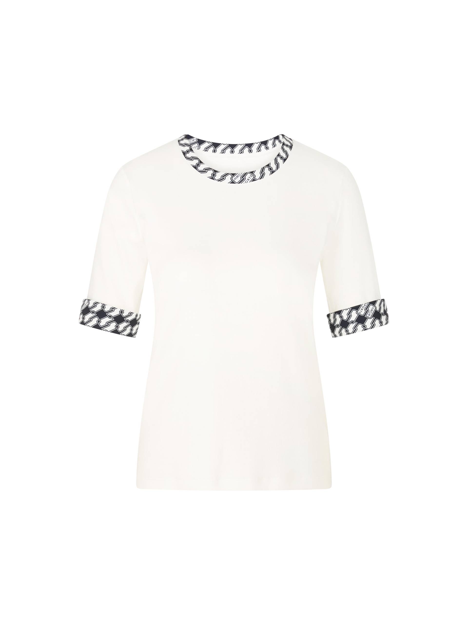Marc Cain Sports - Jersey-Shirt mit Print-Details off-white - Gr. - 40 von Marc Cain Sports