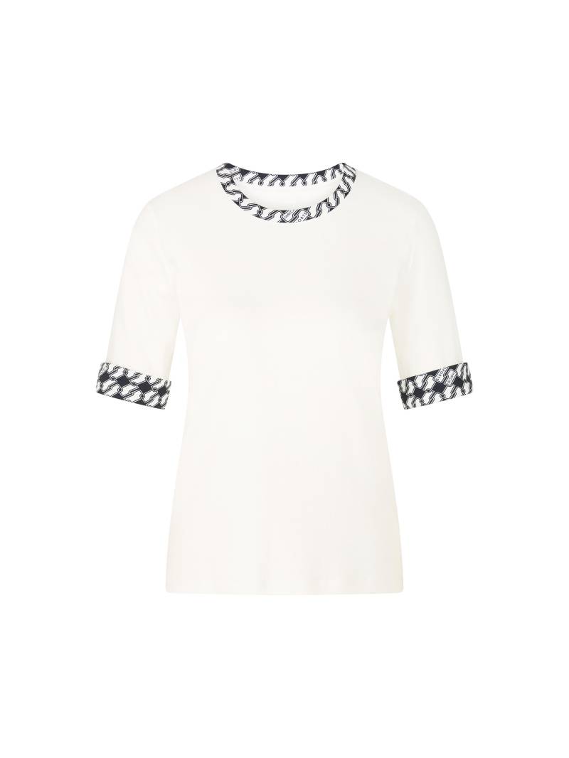 Marc Cain Sports - Jersey-Shirt mit Print-Details off-white - Gr. - 42 von Marc Cain Sports