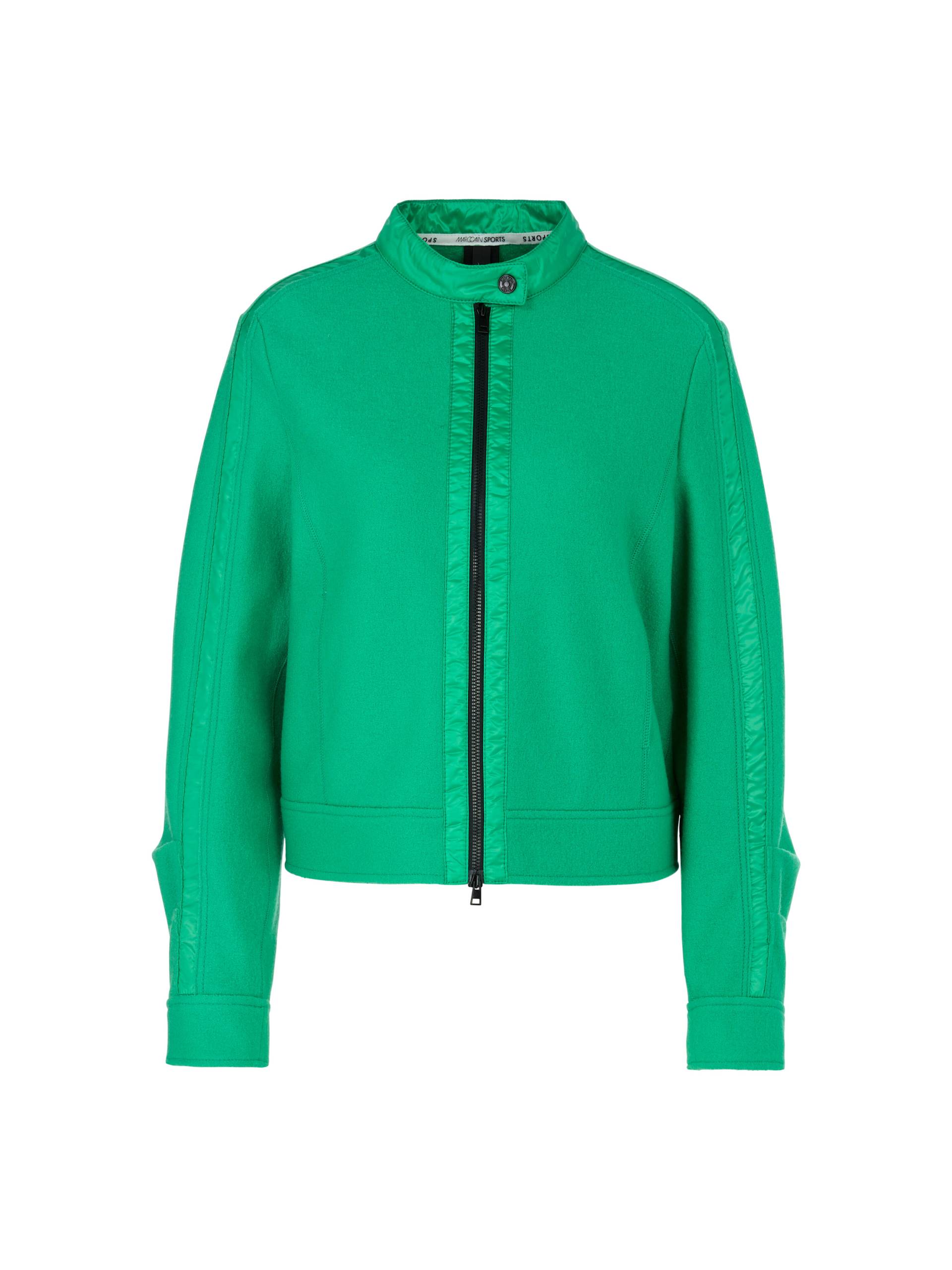 Marc Cain Sports - Knitted in Germany Jacke mit Einsätzen bright basil leaf - Gr. - 36 von Marc Cain Sports