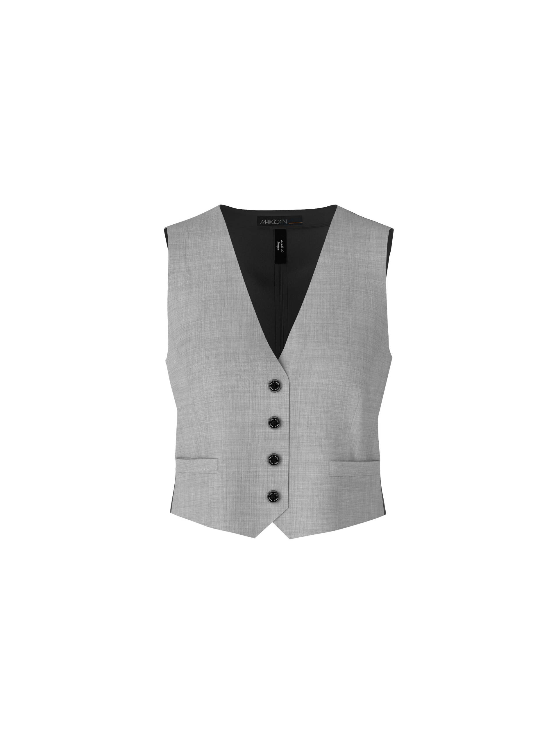 Marc Cain Sports - Körpernahe Weste mit V-Ausschnitt soft grey - Gr. - 40 von Marc Cain Sports