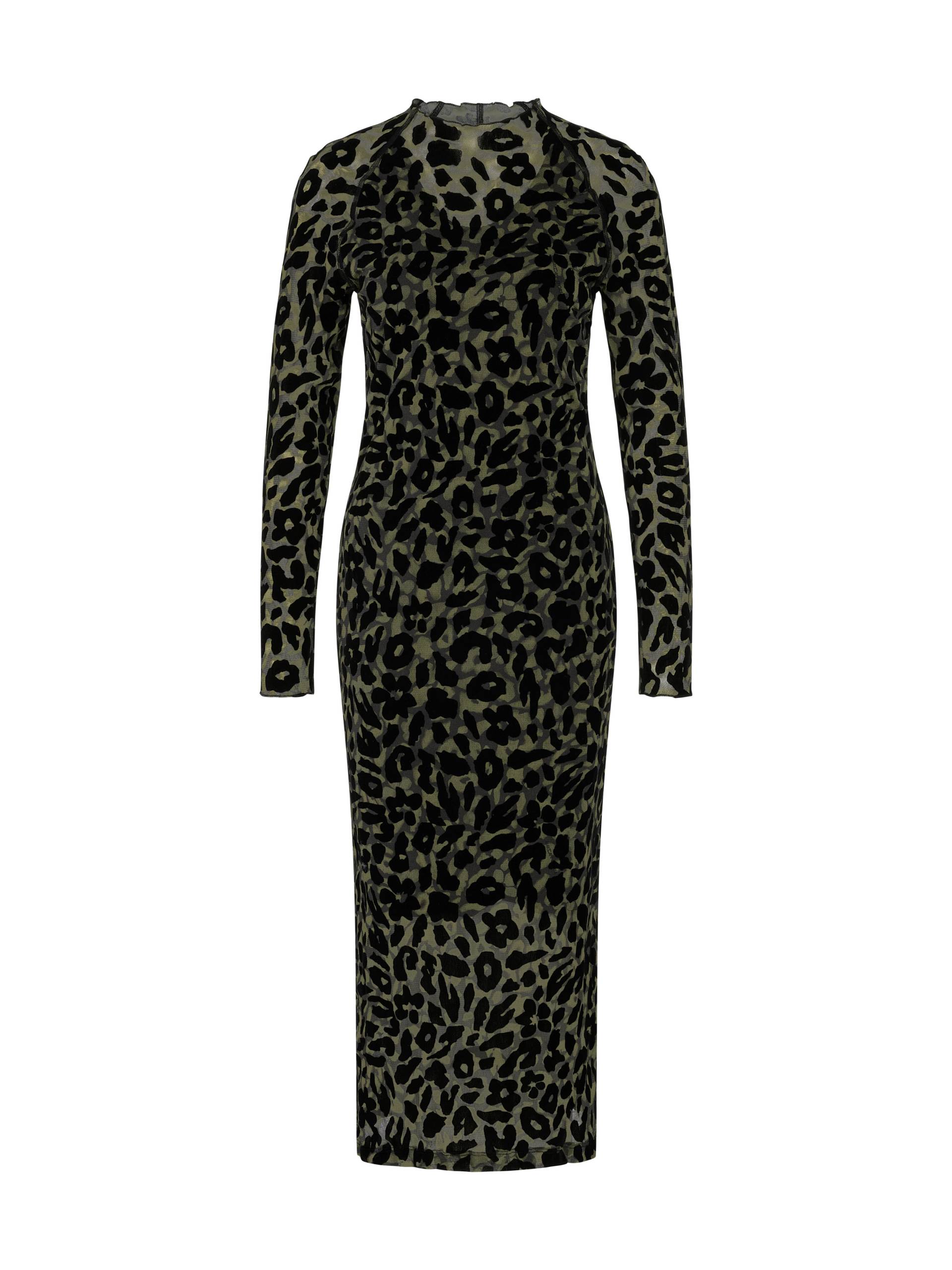 Marc Cain Sports - Körpernahes Maxikleid aus Mesh olive drab - Gr. - 38 von Marc Cain Sports