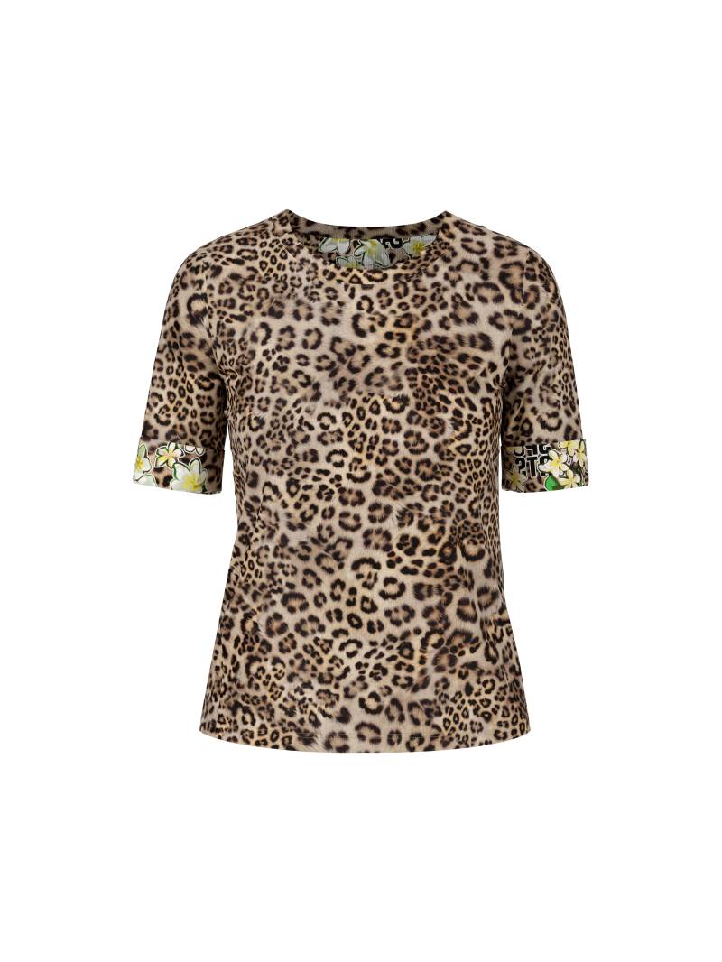 Marc Cain Sports - Körpernahes T-Shirt mit Leo-Print granola - Gr. - 36 von Marc Cain Sports