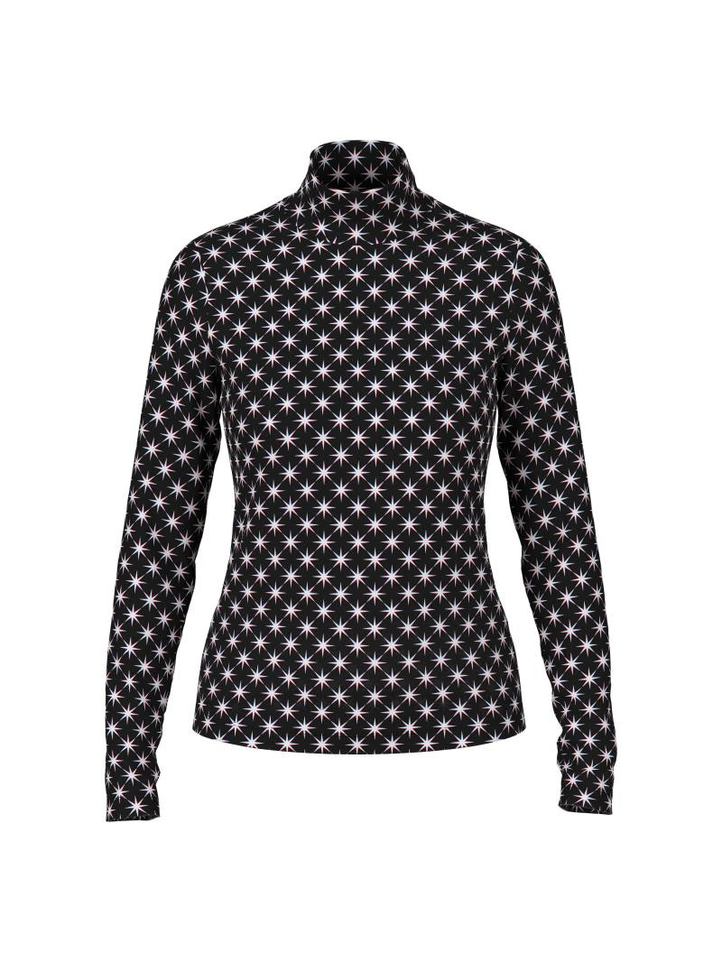 Marc Cain Sports - Langarmshirt mit Snowstar-Print black and white - Gr. - 36 von Marc Cain Sports