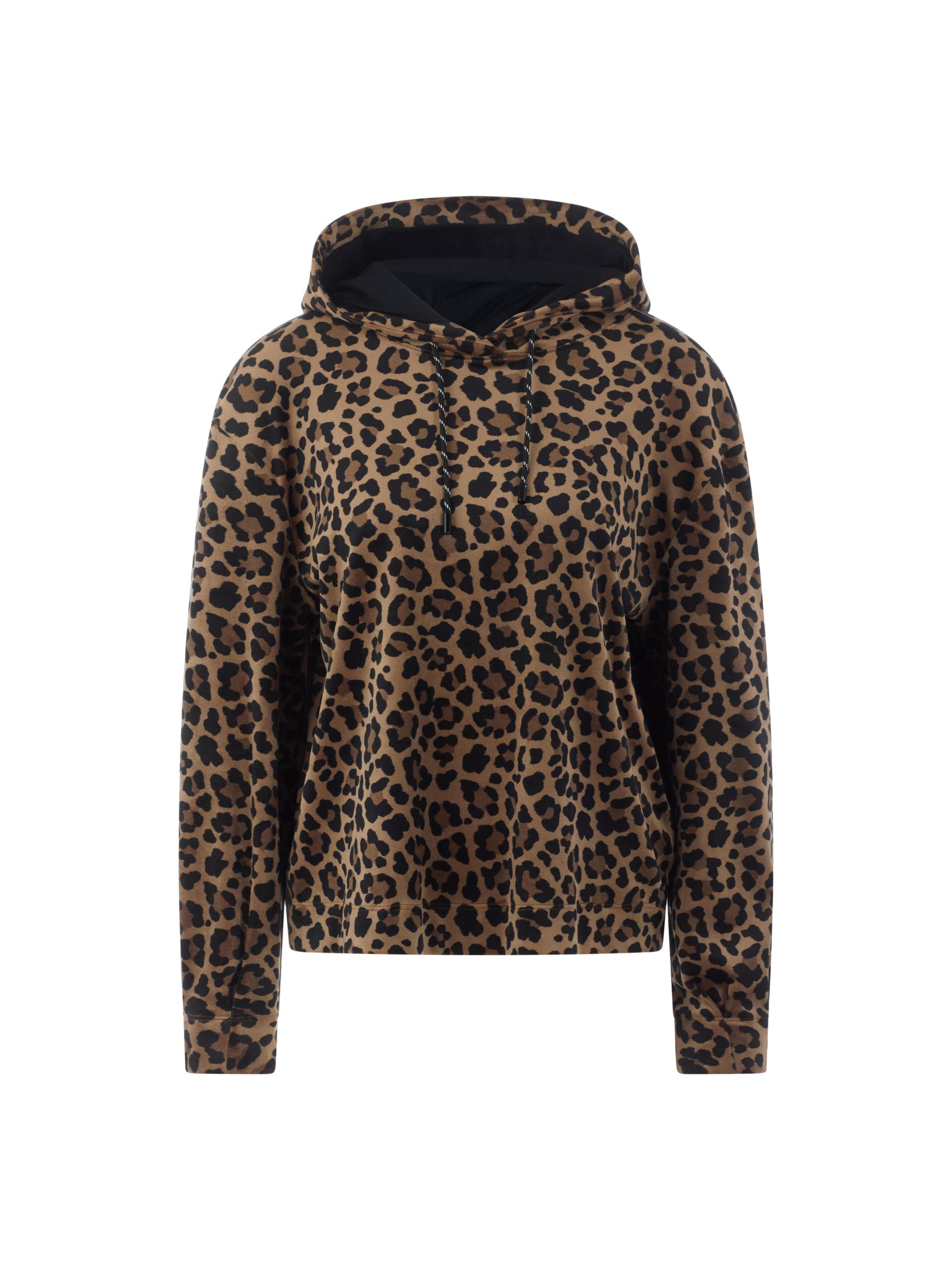 Marc Cain Sports - Leo-Kapuzenpullover aus Nickistoff milk coffee - Gr. - 44 von Marc Cain Sports