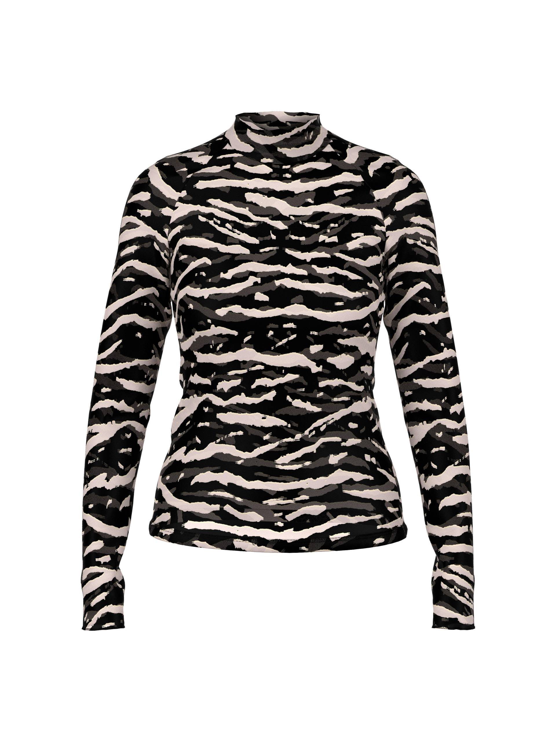 Marc Cain Sports - Mesh-Shirt mit Animal Print black - Gr. - 44 von Marc Cain Sports