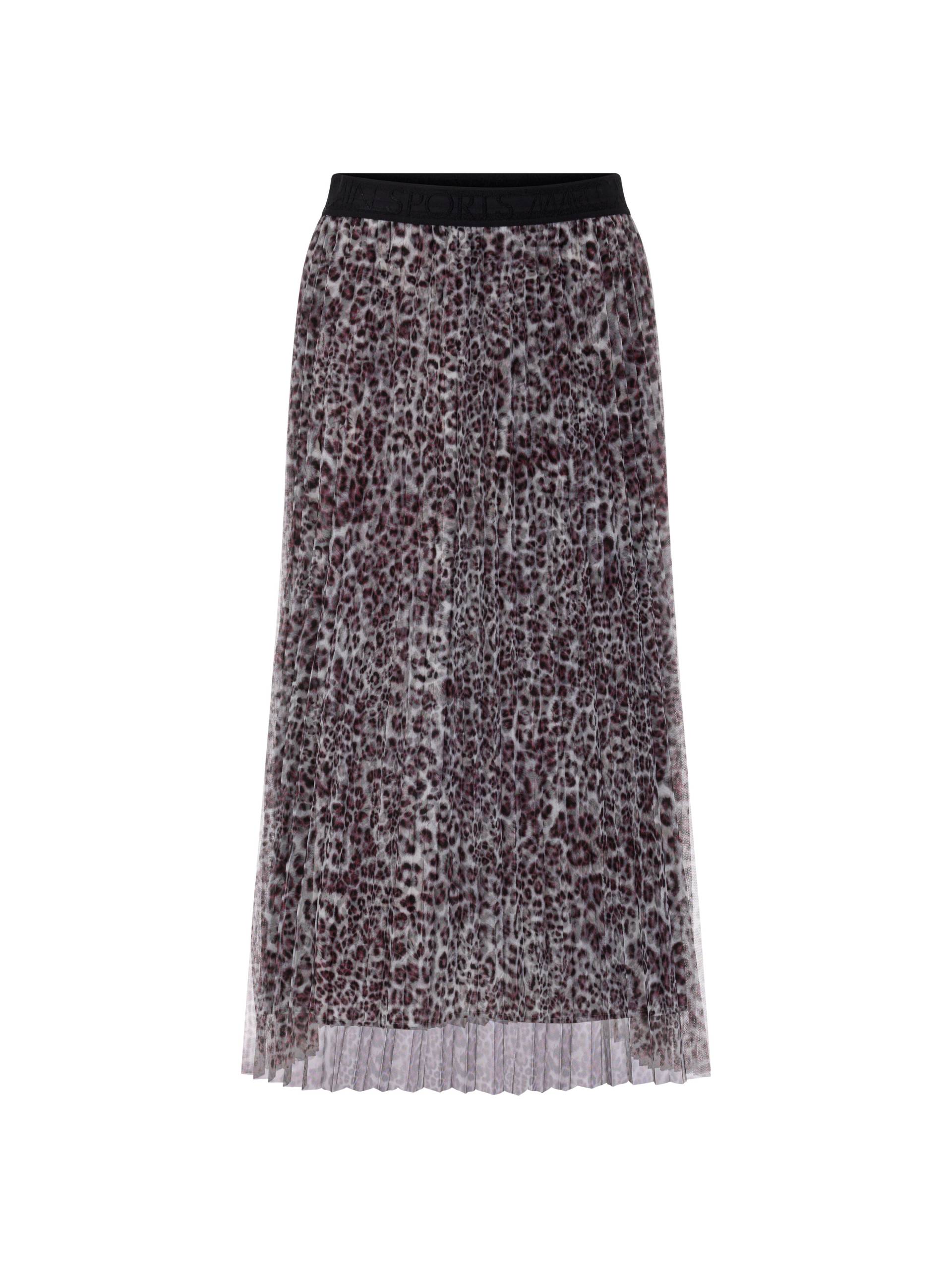 Marc Cain Sports - Plissee-Rock mit Leo Print rhododendron - Gr. - 40 von Marc Cain Sports